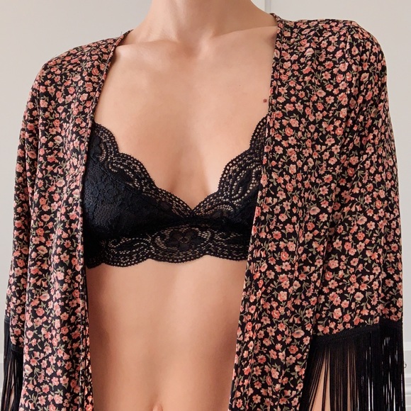 floral fringe kimono 🌷🌚 - Picture 12 of 13